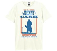 Amplified Man in Black Johnny Cash T-Shirt XL Vintage White