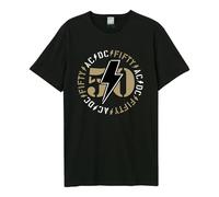 Amplified Men's 50 Classic Bolt AC DC T-Shirt in Black | Size: 3XL Amplified Black 3XL