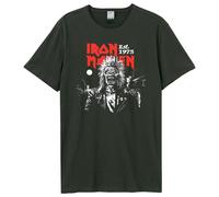 Amplified Mens 50th 2 Colour 1975 Eddie Iron Maiden T-Shirt GD3185
