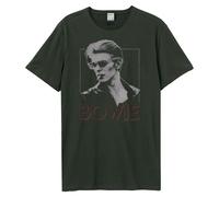 Amplified Men's ´80 Era David Bowie Crew Neck T-Shirt in Charcoal | Size: Small Amplified Charcoal S