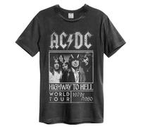 Amplified Mens AC/DC Highway To Hell Poster Mens T-Shirt / XS Charcoal NS5157