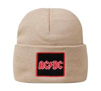Amplified Men's AC DC Logo Beanie in Khaki Amplified Khaki One Size