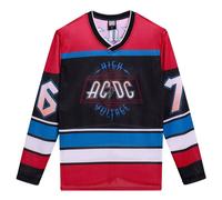 Amplified Men's Acdc Hockey Jersey in Black | Size: Large Amplified Black L