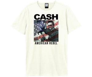 Amplified Men's American Rebel Johnny Cash T-Shirt in White | Size: 2XL Amplified White 2XL