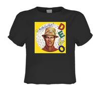 Amplified Men's Are We Not Men DEVO Crop Top in Black | Size: XL Amplified Black XL