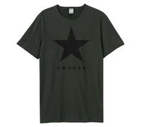 Amplified Men's Black Star David Bowie T-Shirt in Charcoal | Size: Large Amplified Charcoal L