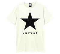 Amplified Men's Black Star David Bowie T-Shirt in White | Size: Large Amplified White L