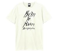 Amplified Men's Born To Run Bruce Springsteen T-Shirt in White | Size: 3XL Amplified White 3XL