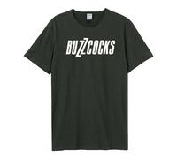Amplified Men's Buzzcocks Logo T-Shirt in Charcoal | Size: Small Amplified Charcoal S