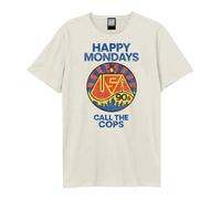 Amplified Unisex Adult Call The Cops Happy Mondays T-Shirt GD4135