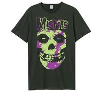 Amplified Men's Camo Skull Misfits T-Shirt in Charcoal | Size: Medium Amplified Charcoal M