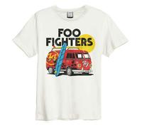 Amplified Men's Camper Van Foo Fighters T-Shirt in White | Size: Medium Amplified White M