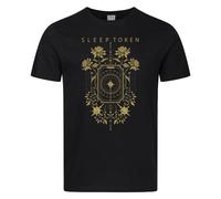 Amplified Men's Caramel Floral Sleep Token T-Shirt in Black | Size: Medium Amplified Black M