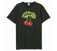 Amplified Men's Cherry Kings Of Leon T-Shirt in Charcoal | Size: Medium Amplified Charcoal M
