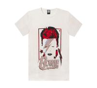 Amplified Men's Clothing David Bowie Short Sleeved T-Shirt | White | Officially Licensed Merch | Size: Medium Amplified White M