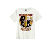 Amplified Men's Clothing Motley Crue Short Sleeved T-Shirt | White | Officially Licensed Merch | Size: 2XL Amplified White 2XL