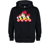 Amplified Men's Colour With Dancing Letters DEVO Hoodie in Black | Size: Large Amplified Black L