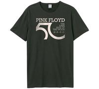 Amplified Men's Cropped Pink Floyd Logo T-Shirt in Charcoal | Size: XS Amplified Charcoal XS