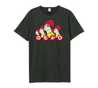 Amplified Men's Dancing Letters DEVO T-Shirt in Charcoal | Size: Medium Amplified Charcoal M