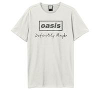 Amplified Men's Definitely Maybe Distressed Oasis T-Shirt in White | Size: 2XL Amplified White 2XL