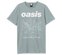 Amplified Men's Definitely Maybe Oasis T-Shirt in Pale Blue | Size: Large Amplified Pale Blue L