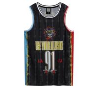 Amplified Mens Dust N Bones Guns N Roses Basketball Jersey (M) (Black/Red/Blue)