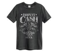Amplified Men's Eagle Johnny Cash T-Shirt in Charcoal | Size: XS Amplified Charcoal XS