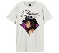 Amplified Men's Face Shania Twain T-Shirt in White | Size: Medium Amplified White M