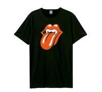 Amplified Men's Fang Tongue The Rolling Stones T-Shirt in Black | Size: Medium Amplified Black M