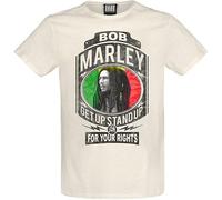 Amplified Men's Fight For Your Rights Bob Marley T-Shirt in White | Size: Medium Amplified White M