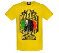 Amplified Men's Fight For Your Rights Bob Marley T-Shirt in Yellow | Size: Small Amplified Yellow S