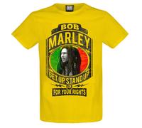 Amplified Men's Fight For Your Rights Bob Marley T-Shirt in Yellow | Size: XL Amplified Yellow XL