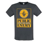 Amplified Men's Fight The Power Public Enemy T-Shirt in Charcoal | Size: Medium Amplified Charcoal M