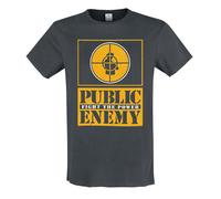 Amplified Men's Fight The Power Public Enemy T-Shirt in Charcoal | Size: XS Amplified Charcoal XS