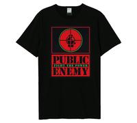 Amplified Men's Fight The Power Target Public Enemy T-Shirt in Black | Size: XS Amplified Black XS
