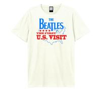 First Us Visit The Beatles T-Shirt Amplified White S