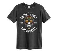 Amplified Men's Floral Skull Cypress Hill T-Shirt in Charcoal | Size: Medium Amplified Charcoal M