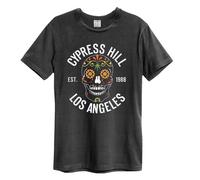 Amplified Men's Floral Skull Cypress Hill T-Shirt in Charcoal | Size: XS Amplified Charcoal XS