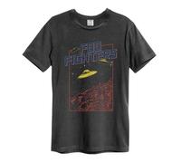 Amplified Men's Flying Saucers Foo Fighters T-Shirt in Charcoal | Size: Medium Amplified Charcoal M