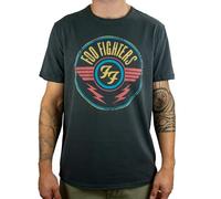 Amplified Men's Foo Fighters-FF Air Regular Fit Crew Neck Short Sleeve T - Shirt, Grey (Charcoal Cc), (Manufacturer Size:XL)