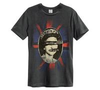 Amplified Men's God Save The Queen Sex Pistols Crew Neck T-Shirt in Charcoal | Size: 2XL Amplified Charcoal 2XL