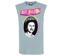 Amplified Mens God Save The Queen Sex Pistols Sleeveless Tan GD1849