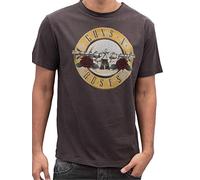 Amplified Men's Gunsnroses Drum T-Shirt, Grey (Charcoal), X-Large