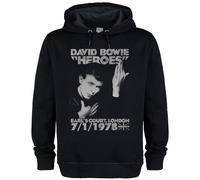 Amplified Men's Heroes 1978 David Bowie Hoodie in Black | Size: Medium Amplified Black M