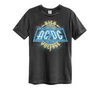 Amplified Men's High Voltage Neon AC DC T-Shirt in Charcoal | Size: XL Amplified Charcoal XL