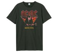 Amplified Men's Highway To Hell AC DC T-Shirt in Charcoal | Size: 2XL Amplified Charcoal 2XL