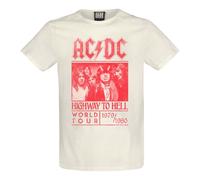 Amplified Men's Highway To Hell AC DC T-Shirt in White | Size: Large Amplified White L