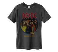 Amplified Men's Highway To Hell AC DC Vintage T-Shirt in Charcoal | Size: Medium Amplified Charcoal M