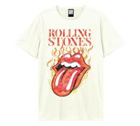 Amplified Men's Hot Tongue The Rolling Stones T-Shirt in White | Size: Medium Amplified White M