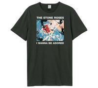 Amplified Men's I Wanna Be Adored The Stone Roses T-Shirt in Charcoal | Size: 3XL Amplified Charcoal 3XL